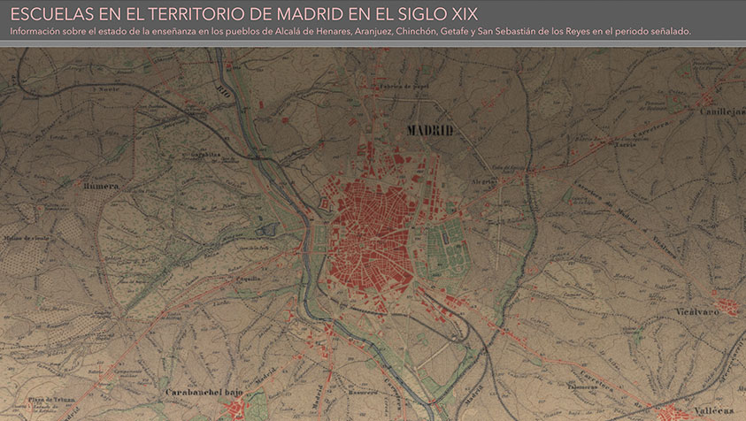 Nuevo mapa interactivo: Escuelas en el Territorio de Madrid en el S.XIX